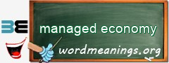 WordMeaning blackboard for managed economy